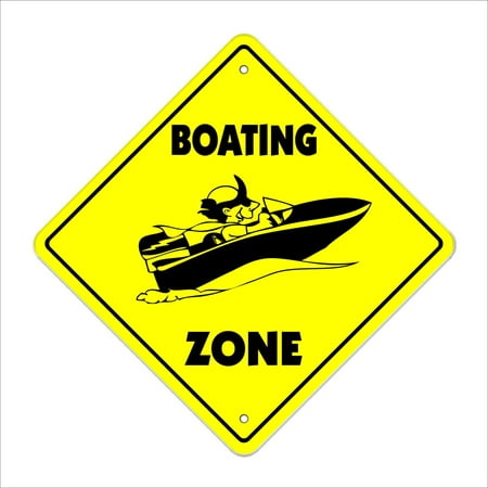 Boating Crossing Sign Zone Xing | Indoor/Outdoor | 14