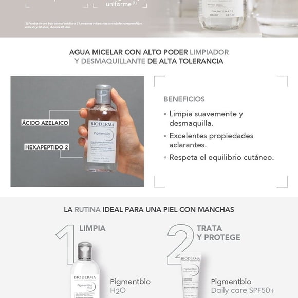 Bioderma Pigmentbio H2o Agua Micelar Iluminadora, Uso