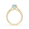 thumbnail image 2 of Angara Natural 1 Ct. Aquamarine Solitaire Ring in 14K Yellow Gold for Women (Ring Size: 9.5), 2 of 10