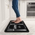 thumbnail image 4 of Black Kitchen Rugs and Mats Non-Slip, Washable, Stain and Fade Resistant, Suitable for Kitchen Mat Set of 2 Dinnerware Kitchen Decor, 4 of 5