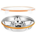 thumbnail image 4 of Divided Serving Tray With Lid Snack Containers With Lids Veggie Tray Vegetable Tray Fruit Tray Stainless Steel Tray, 4 of 8