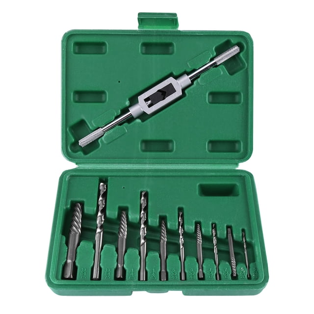 Extracteur de Vis Cassées Extracteur de Vis Endommagé Extracteur de Vis Extracteur de Perceuse Extracteur de Vis Extracteur 11 Pcs Embouts de Perceuse à Vis Cassées et Ensemble d'Extracteurs Fixations Outil de Retrait