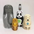 thumbnail image 4 of CNKOO Wooden Animal Nesting Dolls 5-Layer Russian Nesting Dolls Gift for Kids Adults, 4 of 10
