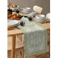 thumbnail image 3 of Green Boho Ethnic Table Runners 108 Inches Long, Cotton Linen Fabric Table Runner Dresser Scarf, Vintage East Oriental Tribal Antique Tablerunner for Party/Kitchen/Dinner/Wedding Decor 13''x108'', 3 of 7