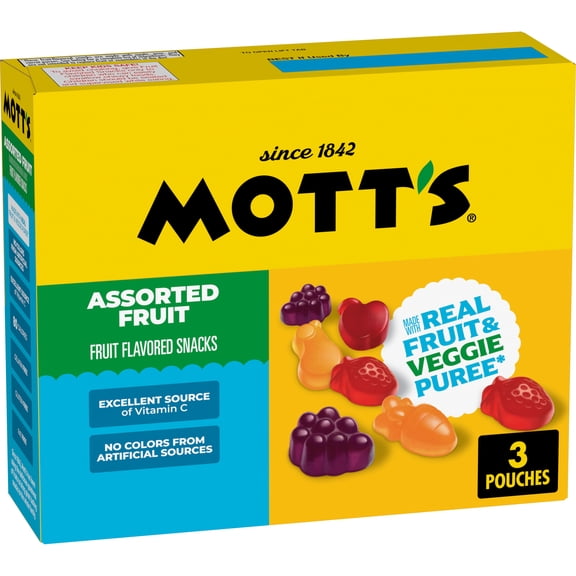Mott's Assorted Fruit Flavored Snacks, 3 Count