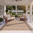 thumbnail image 6 of Safavieh Courtyard Caroline Striped Indoor/Outdoor Area Rug, Brown/Bone, 5'3" x 7'7", 6 of 17