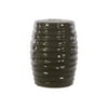 Ceramic Garden Stool Ribbed - Gray