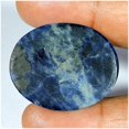 thumbnail image 2 of 33.30Cts Natural Blue Sodalite With Pyrite Oval Cabochon Untreated Gemstone, 2 of 3