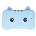 thumbnail image 1 of Baby Pillow Big-Eyed Cat Shape Relieve Pressure Soft Comfortable Safe Cartoon Image Neck Pillow Blue, 1 of 1