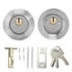 thumbnail image 1 of Double Cylinder Steel Security Door Bolt with Lock on Both Side for Wood Doors(Silver), 1 of 3