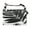 Black Palm Leaf, variant on Buckle Handle Insulated Picnic Lunch Bag With Adjustable Strap 7L Capacity A Grid Of Squares