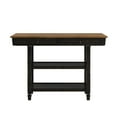 thumbnail image 5 of Weston Home Nora Kitchen Island with 2 Drawers and 2 Shelves, Antique Black, 5 of 6