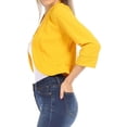 thumbnail image 3 of MOA Collection Women's Classic 3/4 Sleeve Open Front Bolero Blazer Cardigan for Work and Beyond, 3 of 7