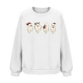 thumbnail image 6 of Christmas Womens Waffle Sweatshirts Loose Crewneck Long Sleeve Shirts Cute Christmas Printed Sweaters Casual Fashion Xmas Holiday Party Pullover Tops, 6 of 6
