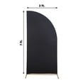 thumbnail image 3 of Efavormart 7ftx3ft Matte Black Fitted Spandex Half Moon Wedding Arch Cover, Custom Fit Chiara Backdrop Stand Cover, 3 of 10