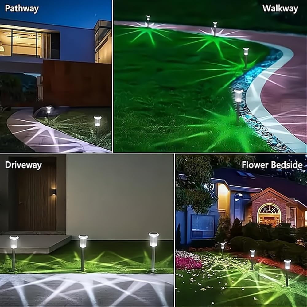 Solar Pathway Lights Outdoor – Waterproof Warm White LED Landscape Lighting for Yard, Garden, Driveway, Walkway, Patio, Lawn, Path (6)
