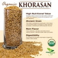 thumbnail image 3 of Khorasan Wheat - Certified 100% Organic Khorasan Whole Wheat Grain (5 Pounds), 3 of 6