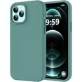 thumbnail image 1 of YWC-Compatible with iPhone 12 Pro Max Phone Case | Thickening 2.1 MM Liquid Silicone | Anti-Scratch Microfiber Lining | Full-Body Duty Heavy Protection Case, Pine Green, 1 of 4