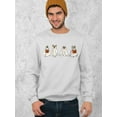 thumbnail image 3 of Hiding Ghost Dogs Halloween Outfit Pet Lovers Crewneck Sweatshirt, L, White, 3 of 6