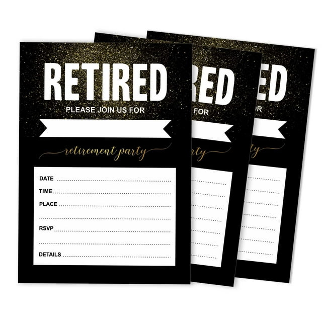 Inkdotpot Pack Of 30, Join Us Invitations With Envelopes, Retirement Party Celebration Invite Cards Fill-In Style Party Supplies 5 X 7 Inches