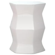 Safavieh Modern Cream Hexagon Ceramic Decorative Garden Stool