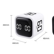 Aoqianlan Gravity Sensor Flip Cube Timer Efficient Power Usage Adjustable Volume Black