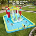 thumbnail image 5 of Memoryfield Inflatable Bounce House for Kids 3-12, 15x11 FT 7-in-1 Wet Dry Water Slide with 450W Blower, Indoor Outdoor Jumping Castle for Backyard Party, 5 of 8