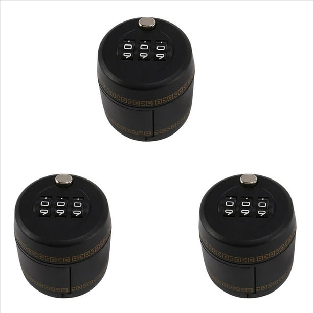 3X Botella de Plástico Cerradura de Contraseña Dispositivo de Tapón de Vacío Conservación para Muebles Cerradura de Hardware y el Alcohol Frescos y Conservados Sin Fugas