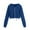 Navy, variant on ELABCH Hoodies for Women Zip Up Fleece Hoodie Jacket Plus Size Cropped Sweatshirts Casual Solid Color Hoodie with Pockets Dark Blue, S-5XL