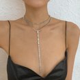 thumbnail image 5 of RV Collar en forma de Y a juego de moda europea y americana simple BRILLAR  Rojo Verde, 5 of 5