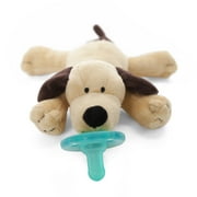 Angle View: WubbaNub Brown Puppy Infant Pacifier