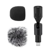 thumbnail image 4 of eccomum Mini Plug-in Smartphone Microphone Mobile Phone Mic Cardioid Pickup Type-C Plug 90° Angle Adjustable with 2pcs Windscreen for Smartphone Live Streaming Vlog Online Singing, 4 of 7