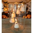 thumbnail image 3 of DAMAI Halloween Glass Hurricane Candle Holder, Multi Tier Floating Clear Cylindrical Glass Candle With 5 Ghost Candles,Modern Tabletop Decor For Bedroom Dining Room Wedding Home Decor, 3 of 5