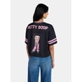 thumbnail image 3 of Betty Boop Women's and Women's Plus Graphic Cropped Football Jersey Top, Sizes XXS-4X, 3 of 5