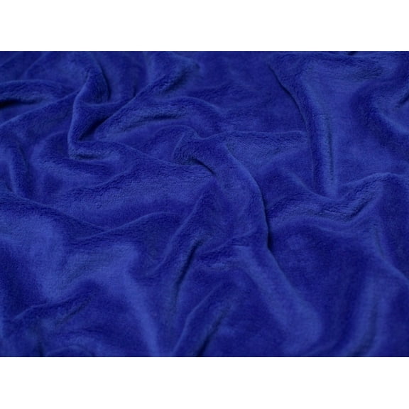Minerva Super Soft Plush Cuddle Fleece Fabric Cobalt Blue - per yard