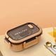 thumbnail image 4 of Fiambrera portátil de plástico para bento | Recipiente ligero para comidas de 1200 ml y 2 compartimentos | Impermeable con caja integrada de cubiertos y curados | Gran capacidad, diseño de hebilla, 4 of 6
