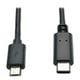 Hi-Speed 6ft USB 2.0 Micro-B USB Type USB Type B -C USB-C 6 ft Câble Mâle vers Mâle 6' - Câble USB - 24 Broches USB-C (M) vers Micro- (M) - USB 2.0 - - Moulé - Noir – image 2 sur 2