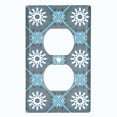 thumbnail image 2 of Metal Light Switch Plate Cover Mandala Blue Floral Pattern Damask MDL116, 2 of 13