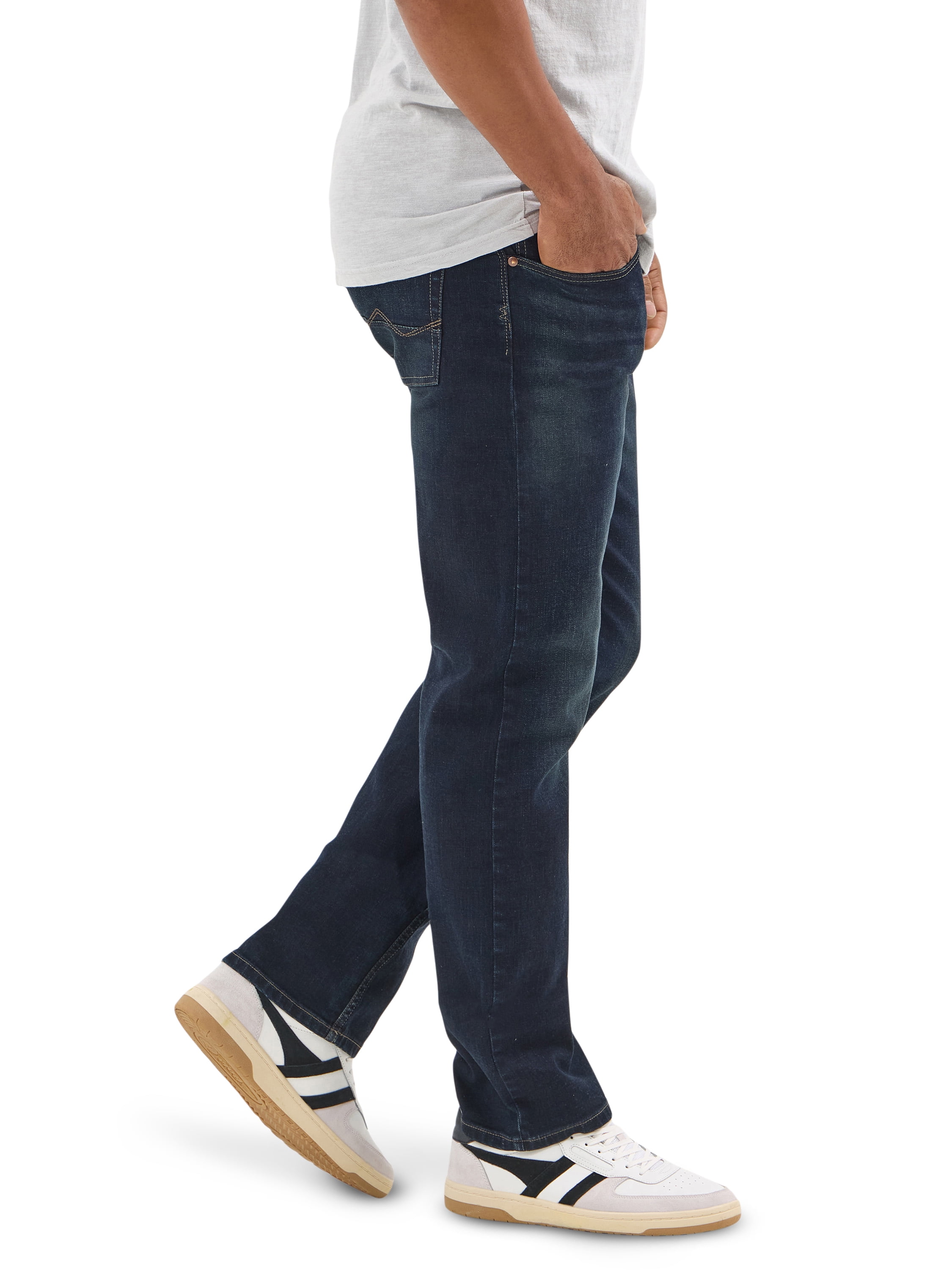 Wrangler Men's and Big Men's Straight Fit Jeans with Flex