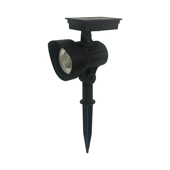 Mainstays Solar Powered Black LED Landscape Spot Light, 30 Lumens