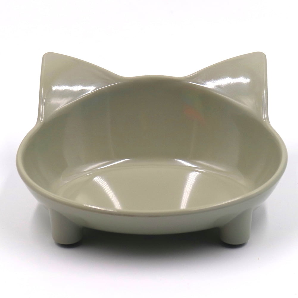 Shallow Cat Food Bowl Wide Dish Non Slip Cats Feeding For Relief