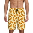 thumbnail image 1 of Balery Hot Dog 3 Pantalones cortos de pijama de punto de algodón para hombre con cinturilla y bolsillos-Medium, 1 of 6