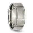 thumbnail image 4 of Chisel Titanium Brushed and Polished Concave 8mm Beveled Edge Band, 4 of 6