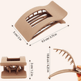 thumbnail image 2 of 4 Pcs Flat Hair Clip, Hair Claw Clips Women, Curved Design Strong Hold Claw Clips for Thick Thin Fine Hair for Women and Girls, 2 of 2