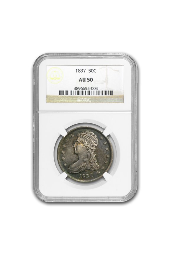 1837 Reeded Edge Half Dollar AU-50 NGC