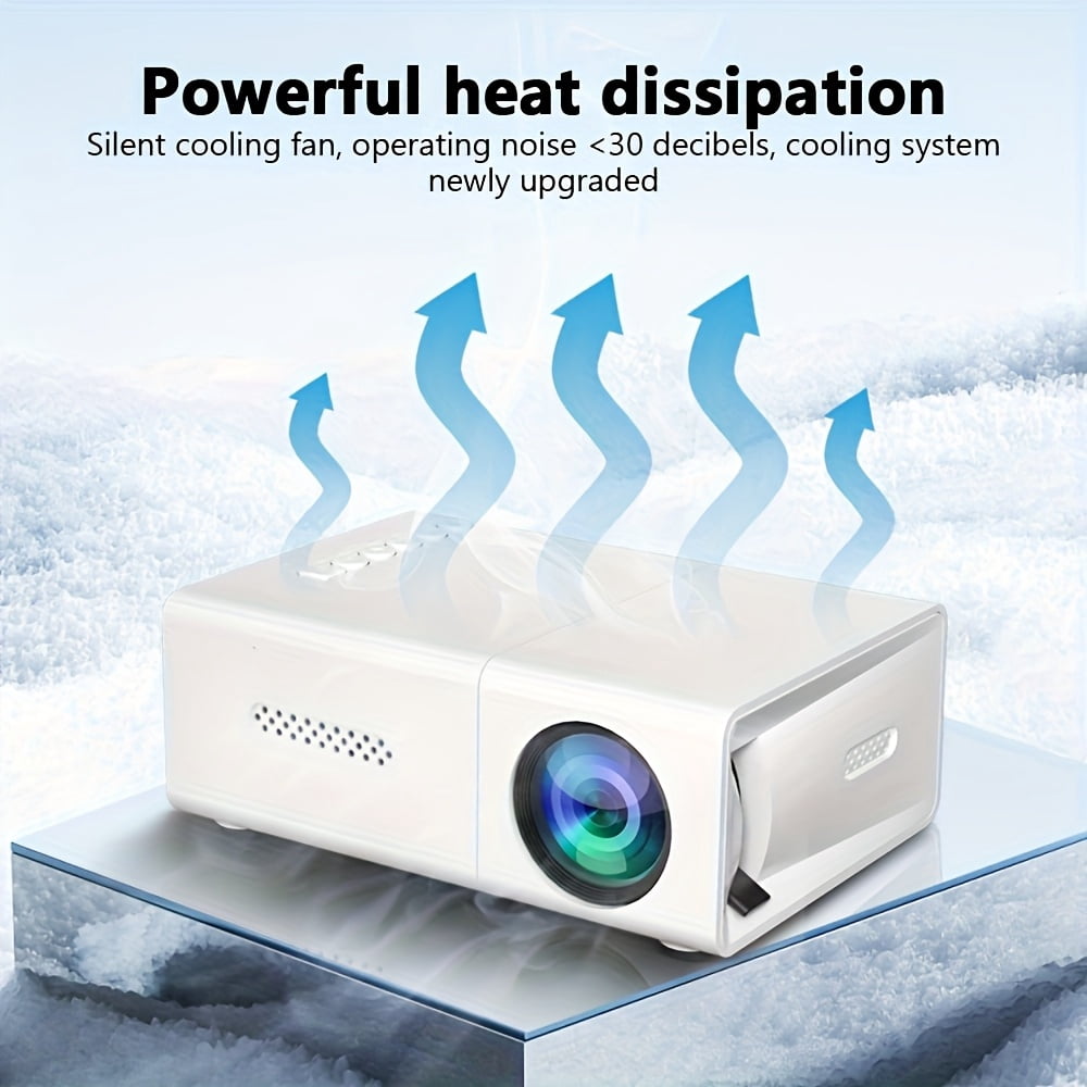 Portable Mini Projector, USB-powered, Native Resolution 320X240 1080P Full HD HomeTheater Projector, Compatible with Smartphones/tablets/laptops, Ideal for Movies, Gaming, Plug-and-play Mini Cinema.