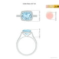 thumbnail image 5 of ANGARA Natural Cushion 1.85 ct Aquamarine Cocktail Halo Ring in 14K White Gold for Women (Size-9x7mm) | March Birthstone, Birthday, Anniversary, Jewelry Gift for Women | Natural Aquamarine Ring, 5 of 9