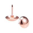 thumbnail image 4 of Uxcell 0.75''x0.91'' Upholstery Nails Tacks Round Thumb Push Pins Iron Rose Gold Tone 50Pcs, 4 of 5