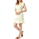 thumbnail image 4 of INSPIRE CHIC Vestido Midi de Punto con Cuello Redondo y Volantes para Mujeres S Blanco, 4 of 6