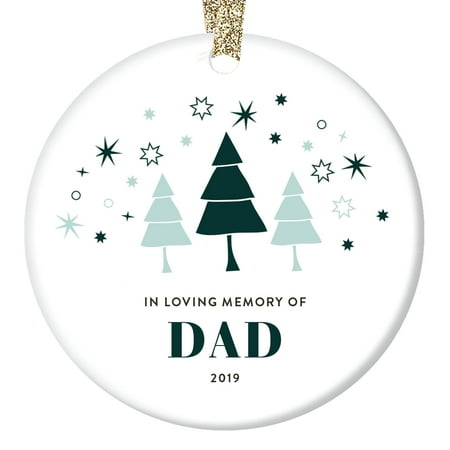 Loss of Father Ornament Christmas 2019 In Loving Memory Dad Parent Memorial Sympathy Gift Ideas Family Loved One Holiday Condolence Funeral Remembrance Keepsake Soft 3